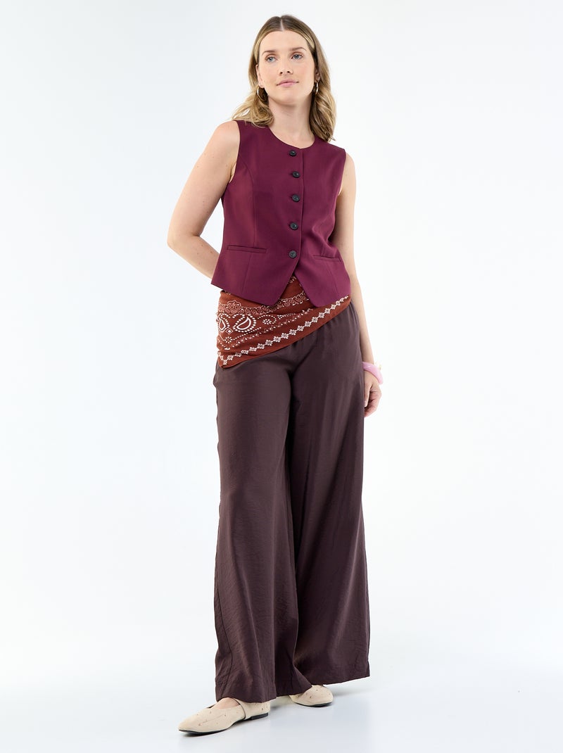Chaleco de traje liso Purpura - Kiabi