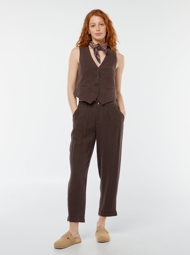 Chaleco de traje MARRON - Kiabi