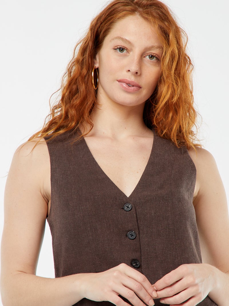 Chaleco de traje MARRON - Kiabi