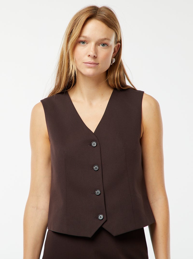 Chaleco de traje Marron - Kiabi