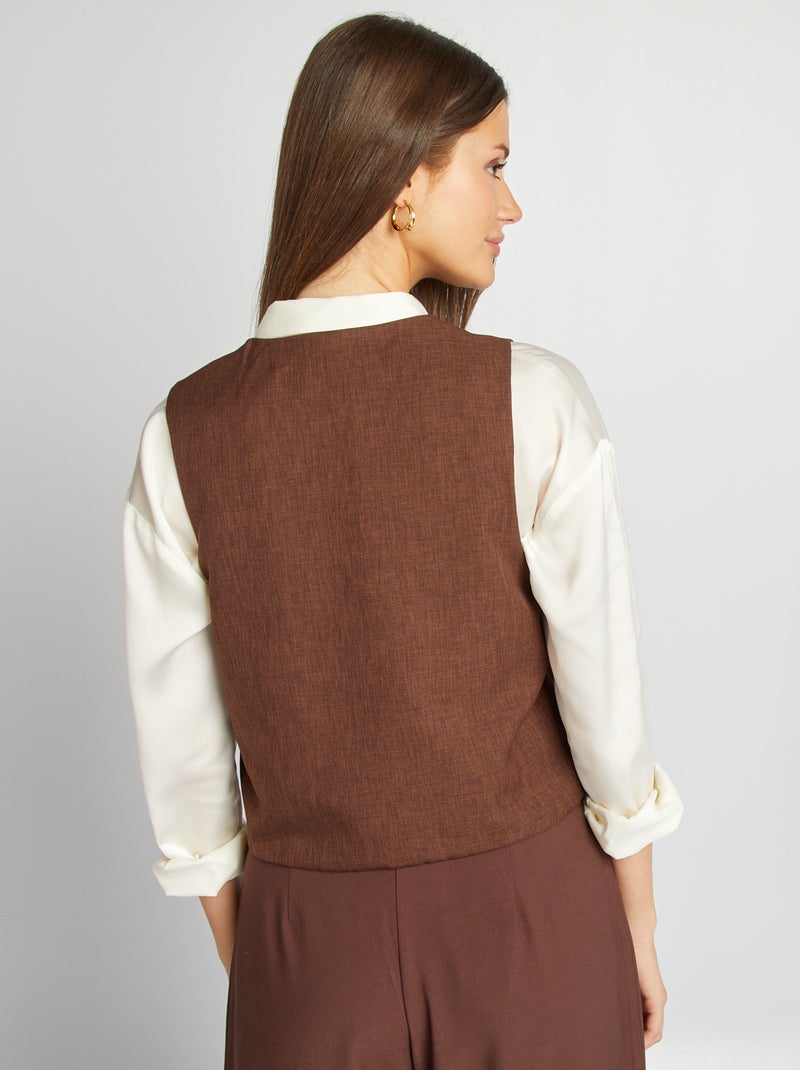 Chaleco de traje MARRON - Kiabi