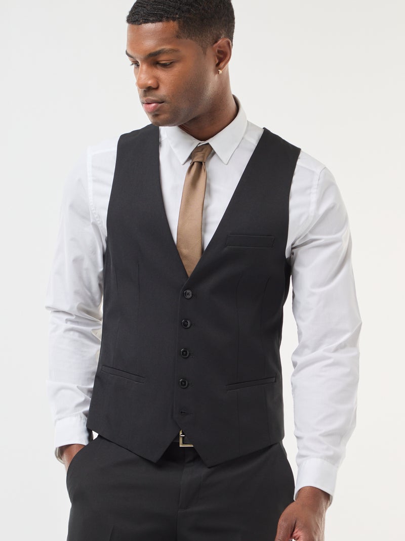 Chaleco de traje negro - Kiabi
