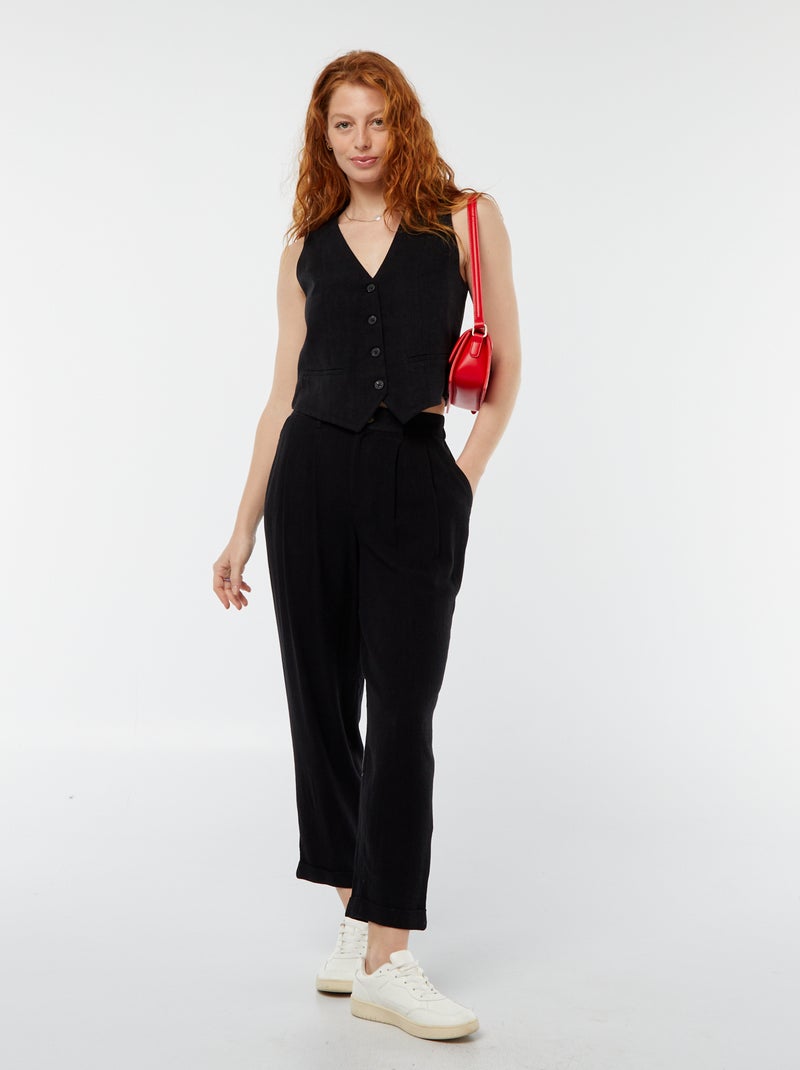 Chaleco de traje negro - Kiabi