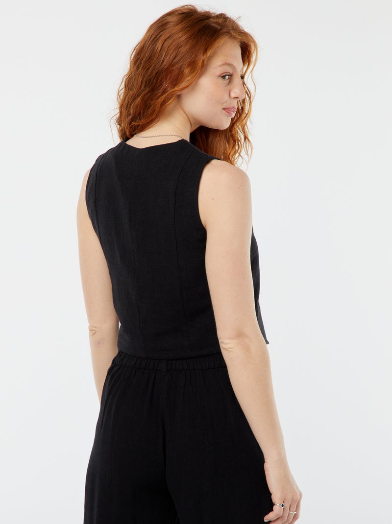 Chaleco de traje negro - Kiabi