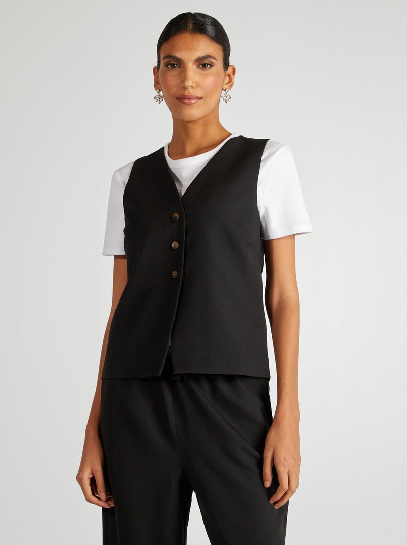 Chaleco de traje negro - Kiabi