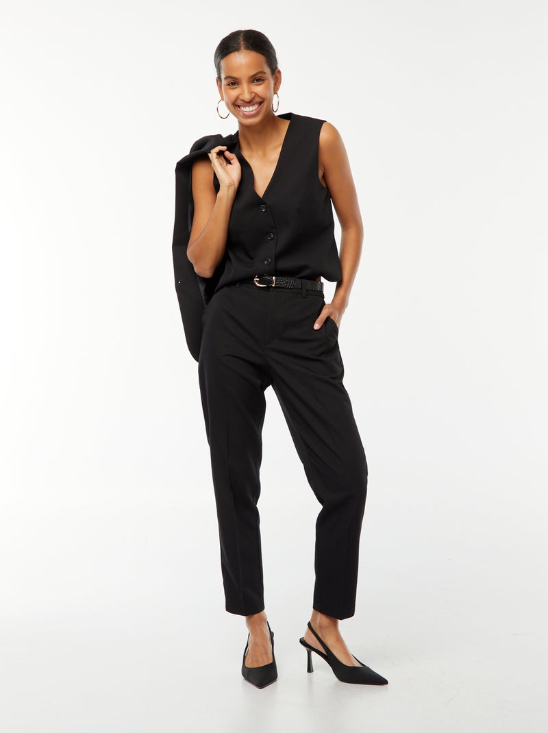 Chaleco de traje negro - Kiabi