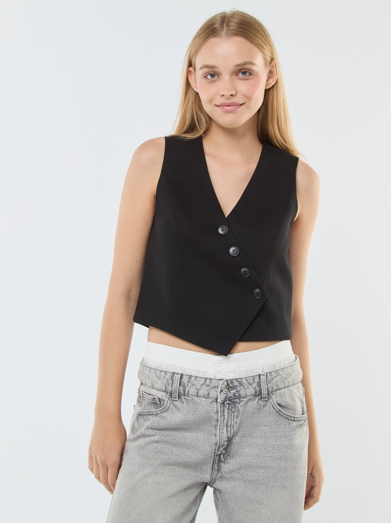 Chaleco de traje negro - Kiabi