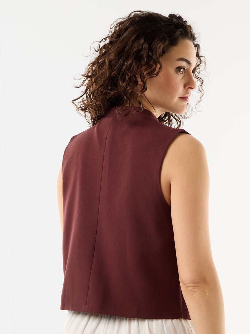 Chaleco de traje sin mangas con abertura simétrica Marron - Kiabi