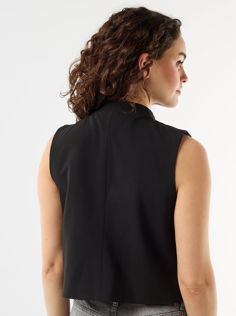 Chaleco de traje sin mangas con abertura simétrica Negro - Kiabi