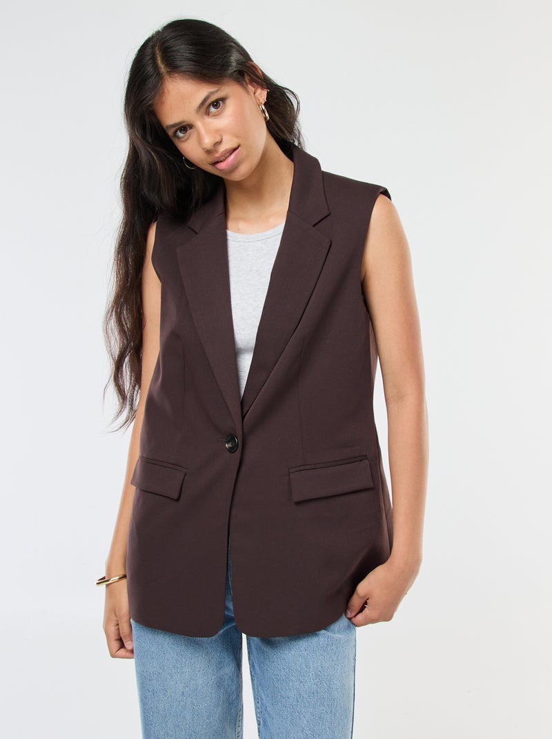 Chaleco de traje sin mangas Marron - Kiabi