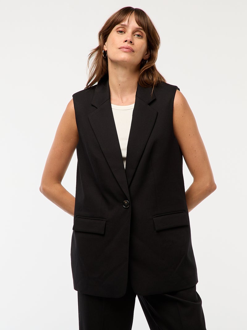 Chaleco de traje sin mangas Negro - Kiabi