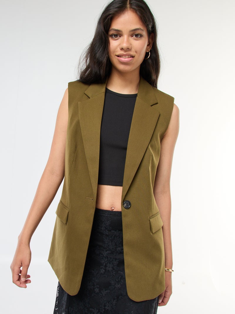 Chaleco de traje sin mangas Verde - Kiabi
