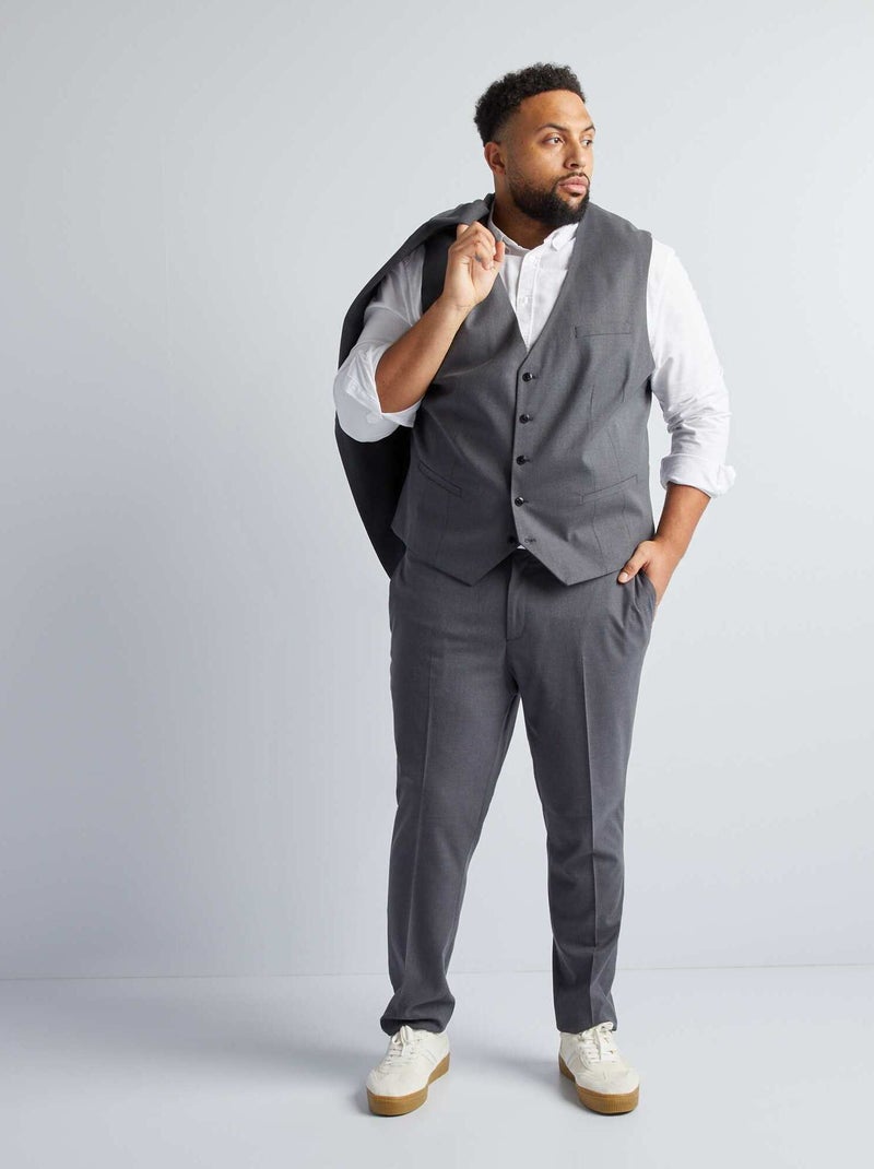 Chaleco de traje slim GRIS - Kiabi