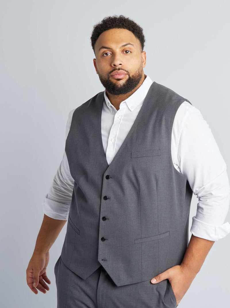 Chaleco de traje slim GRIS - Kiabi