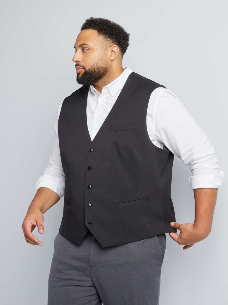 Chaleco de traje slim negro - Kiabi