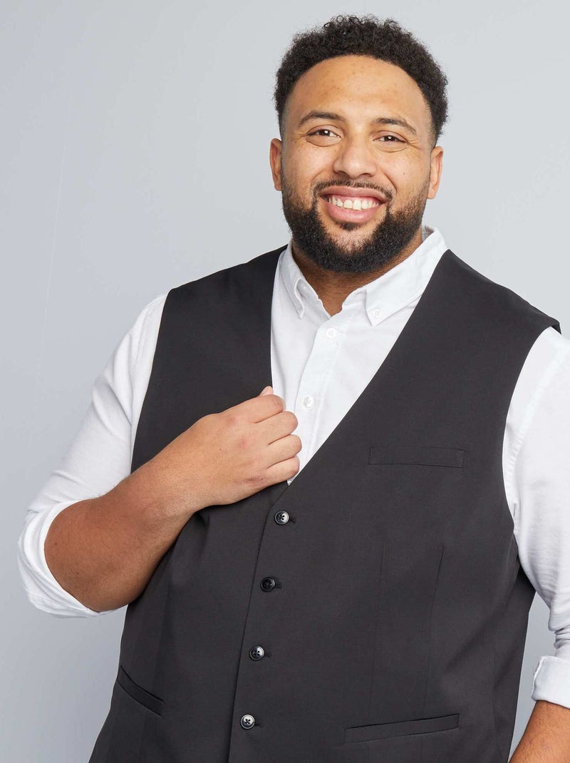 Chaleco de traje slim negro - Kiabi