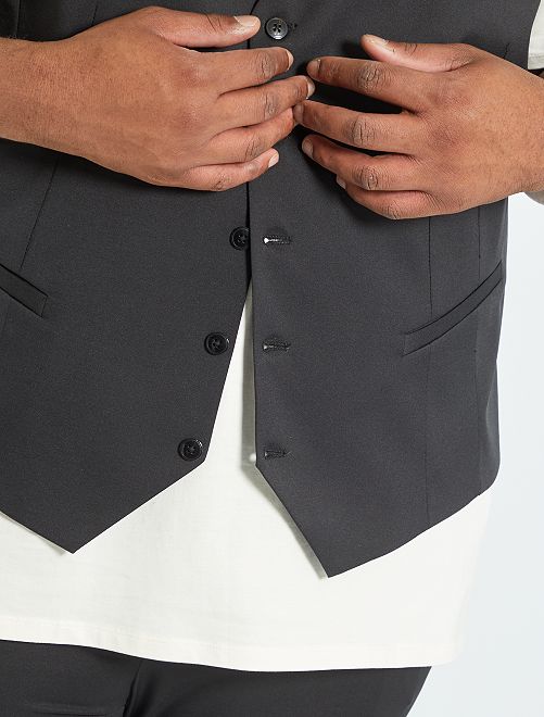 Chaleco de traje slim - negro - Kiabi - 25.00€