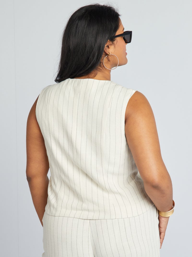 Chaleco de traje tipo camarero BEIGE - Kiabi