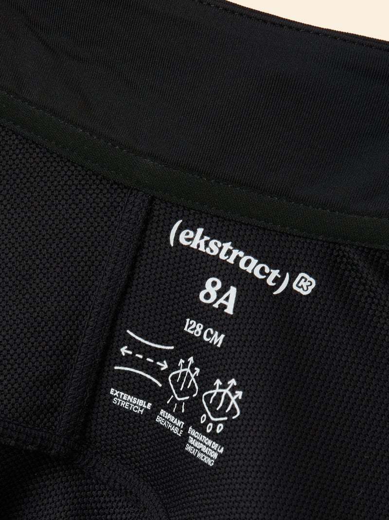 Chaleco deportivo cuello alto con cremallera - (ekstract) Negro - Kiabi