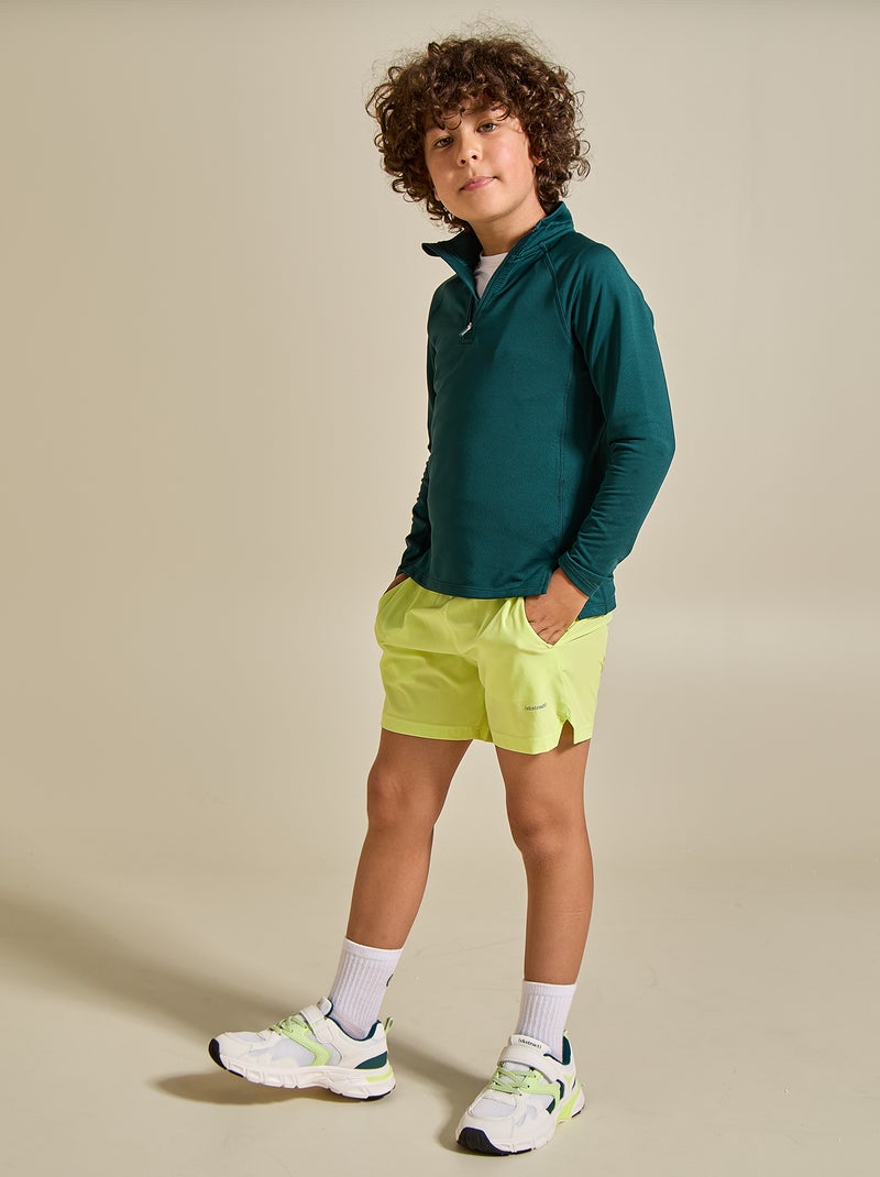 Chaleco deportivo cuello alto con cremallera - (ekstract) Verde - Kiabi