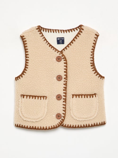 Chaleco efecto borreguito - Kiabi