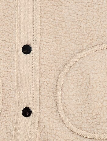 Chaleco efecto borreguito sin mangas