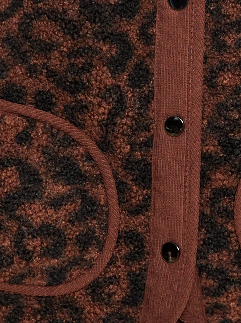 Chaleco efecto borreguito sin mangas Marron - Kiabi