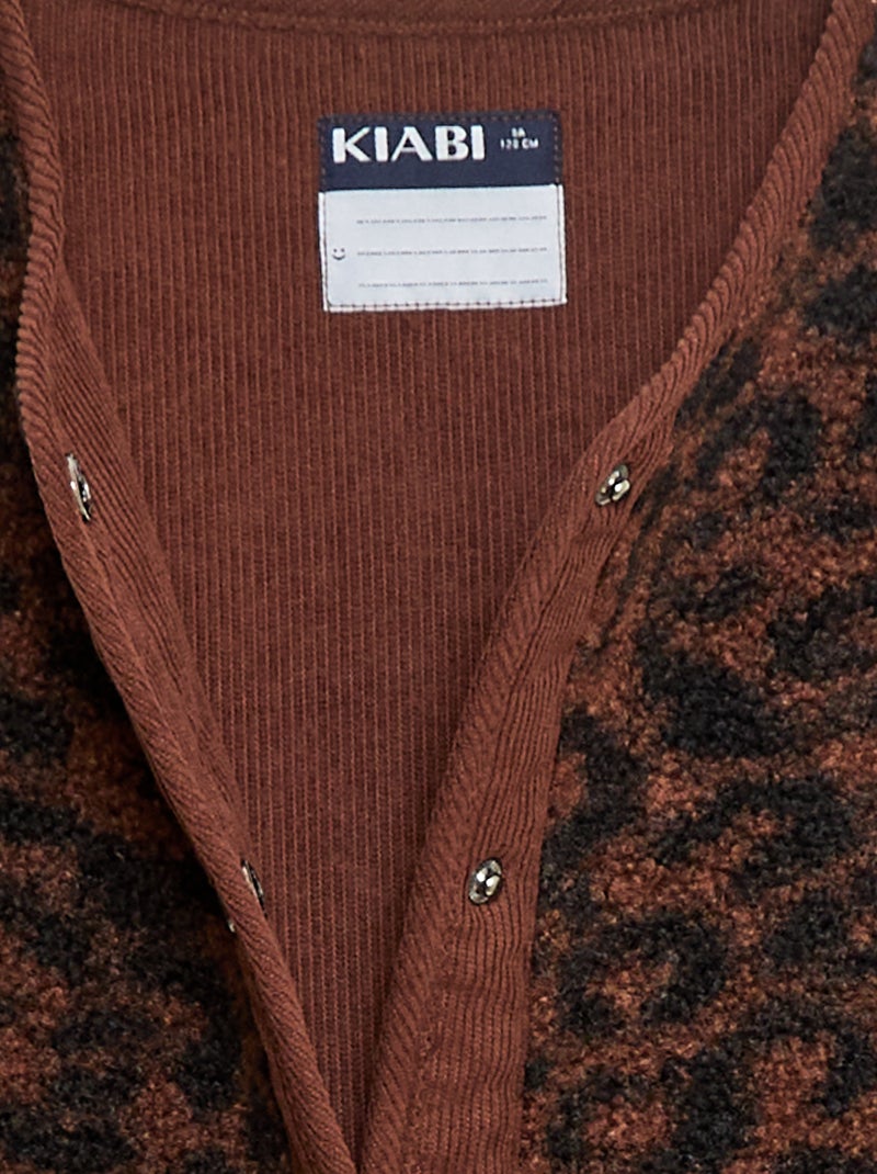 Chaleco efecto borreguito sin mangas Marron - Kiabi