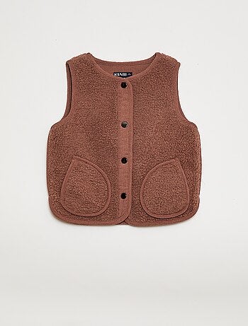 Chaleco efecto borreguito sin mangas