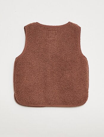 Chaleco efecto borreguito sin mangas