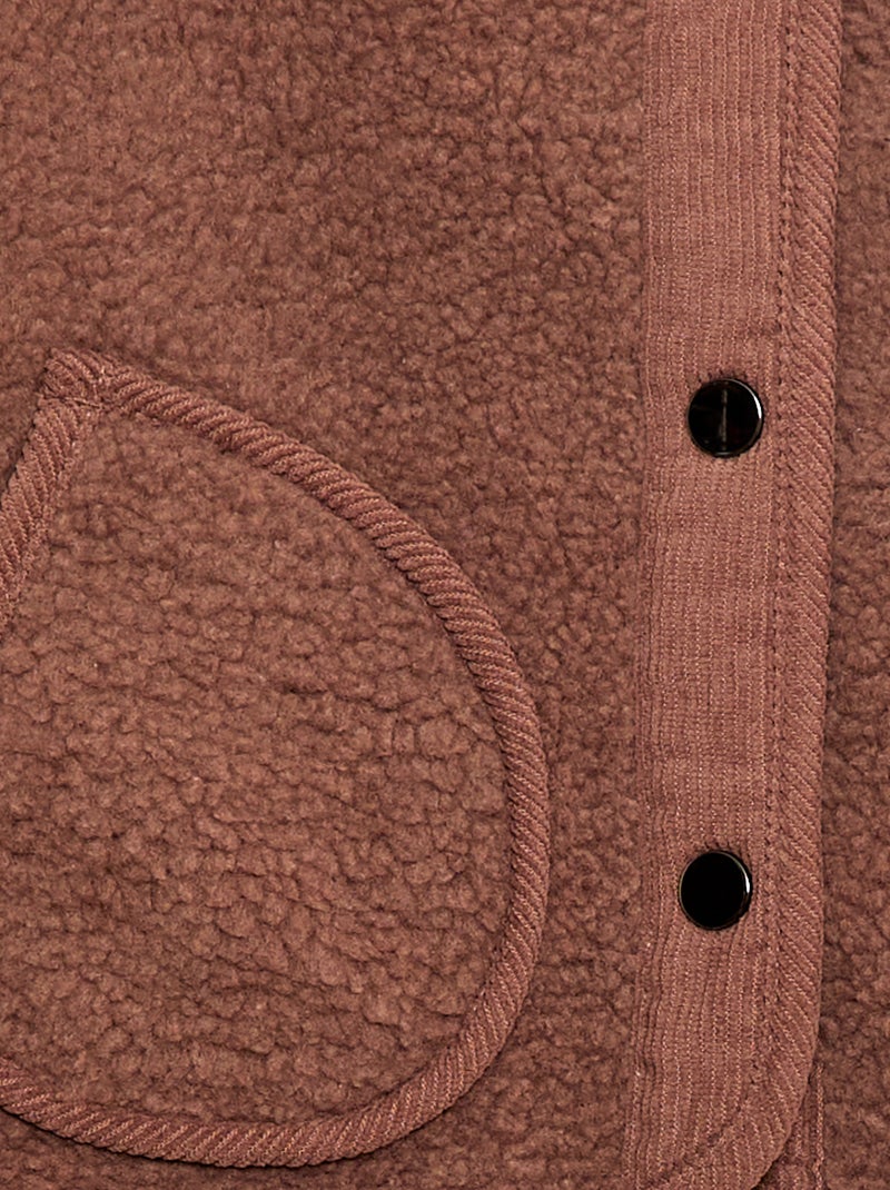 Chaleco efecto borreguito sin mangas Marron - Kiabi