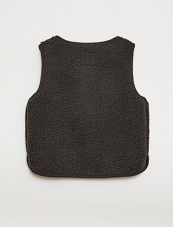 Chaleco efecto borreguito sin mangas