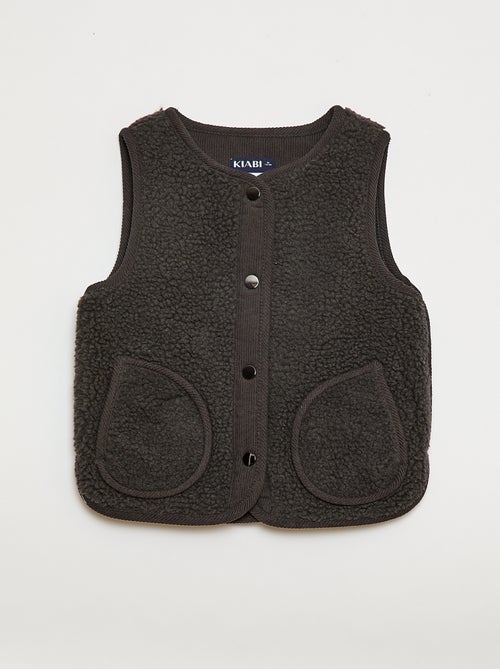 Chaleco efecto borreguito sin mangas - Kiabi