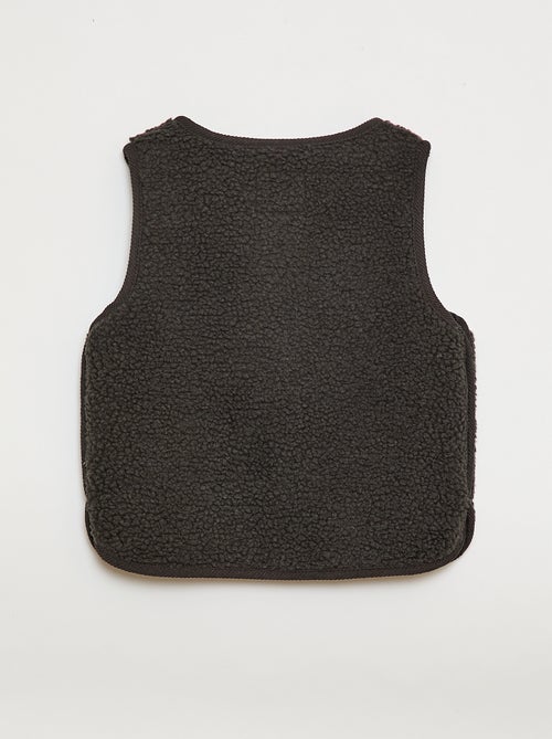 Chaleco efecto borreguito sin mangas - Kiabi