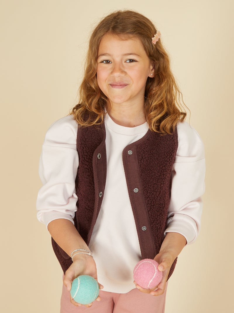 Chaleco efecto borreguito sin mangas Purpura - Kiabi