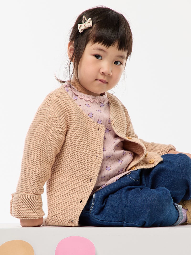 Chaleco en punto de espuma Beige - Kiabi