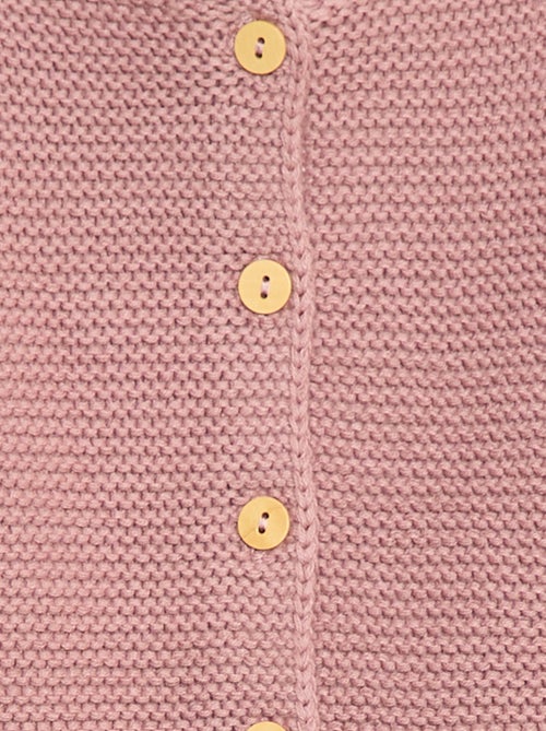 Chaleco en punto musgo - Kiabi