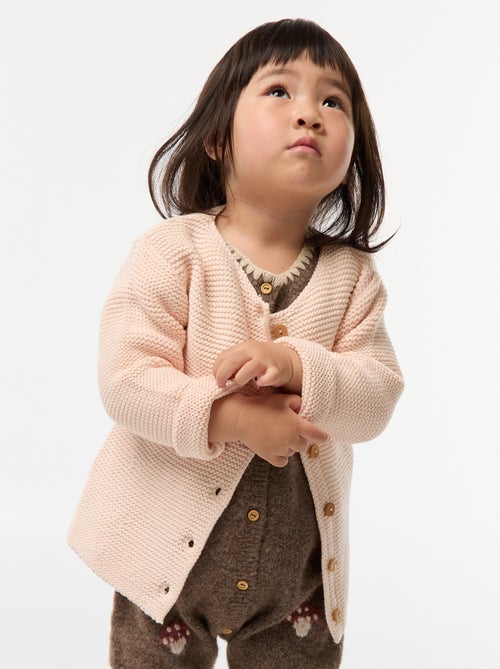 Chaleco en punto musgo - Kiabi