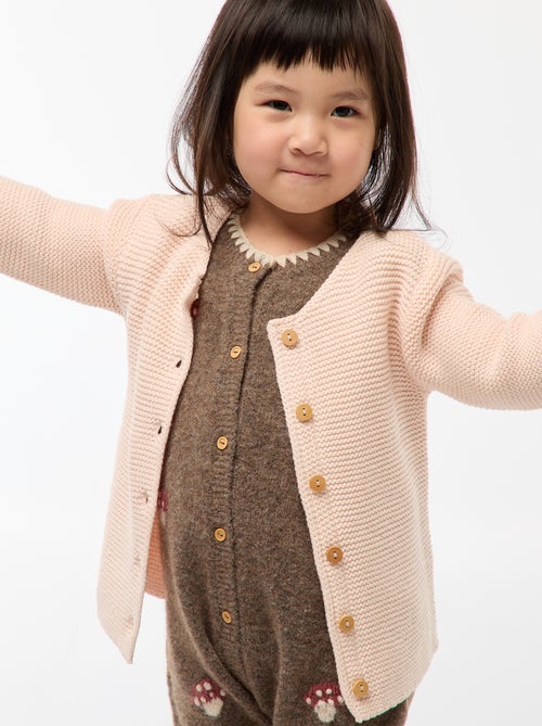 Chaleco en punto musgo - Kiabi