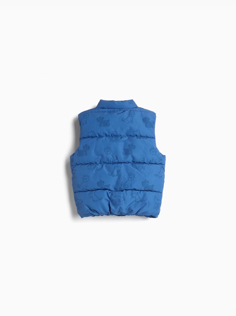 Chaleco estampado, mo fashion Azul - Kiabi