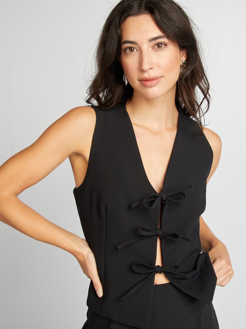 Chaleco estilo garçon negro - Kiabi