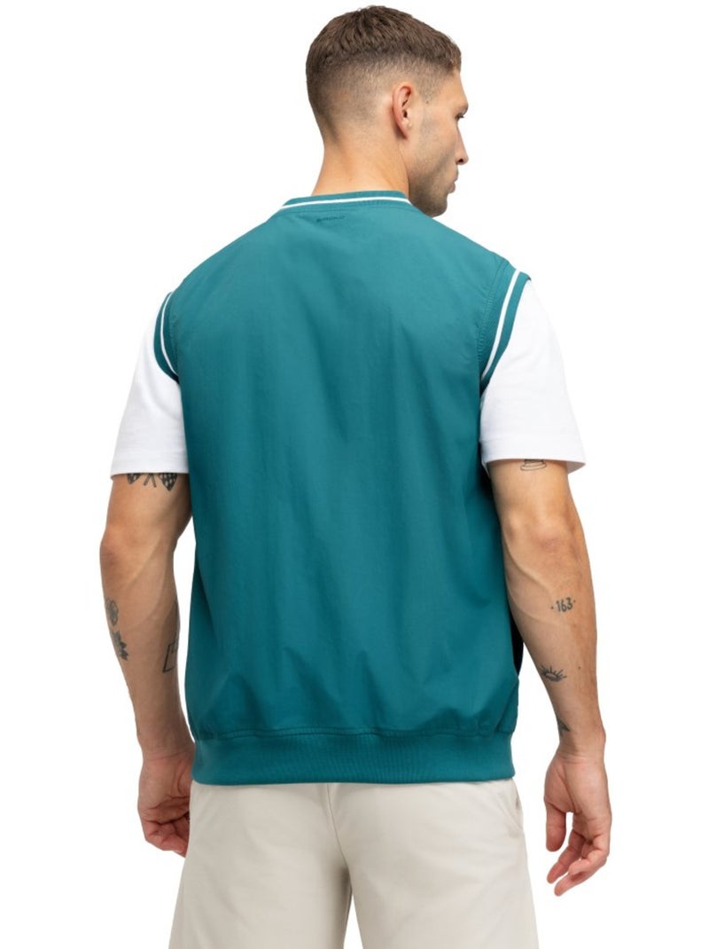 Chaleco golf cortavientos hombre golf hombre putt teal Verde - Kiabi