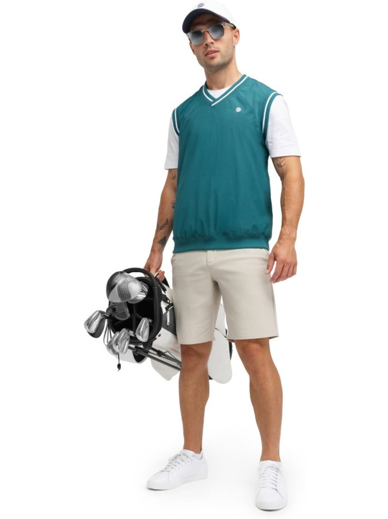 Chaleco golf cortavientos hombre golf hombre putt teal Verde - Kiabi