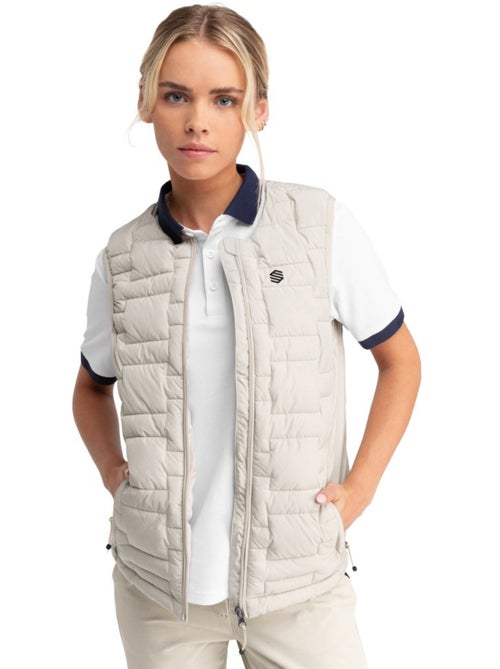 Chaleco golf insulado mujer golf mujer royal-w sand - Kiabi