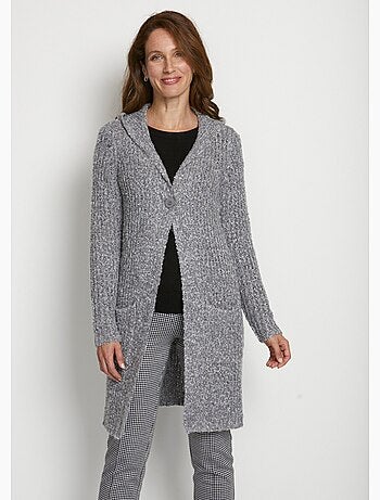 Chaleco largo con capucha - Afibel