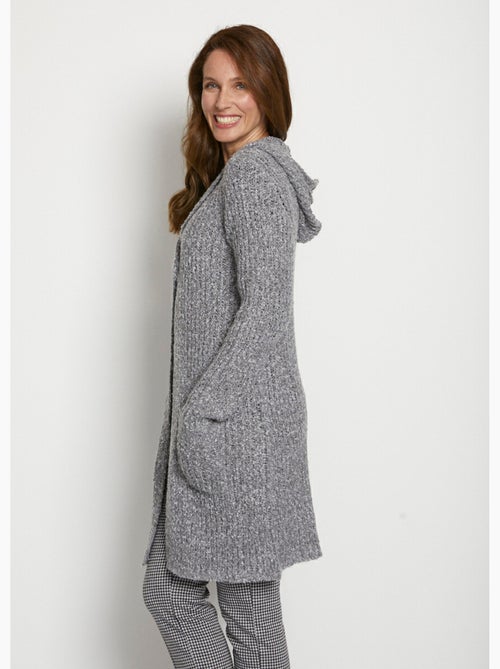 Chaleco largo con capucha - Afibel - Kiabi