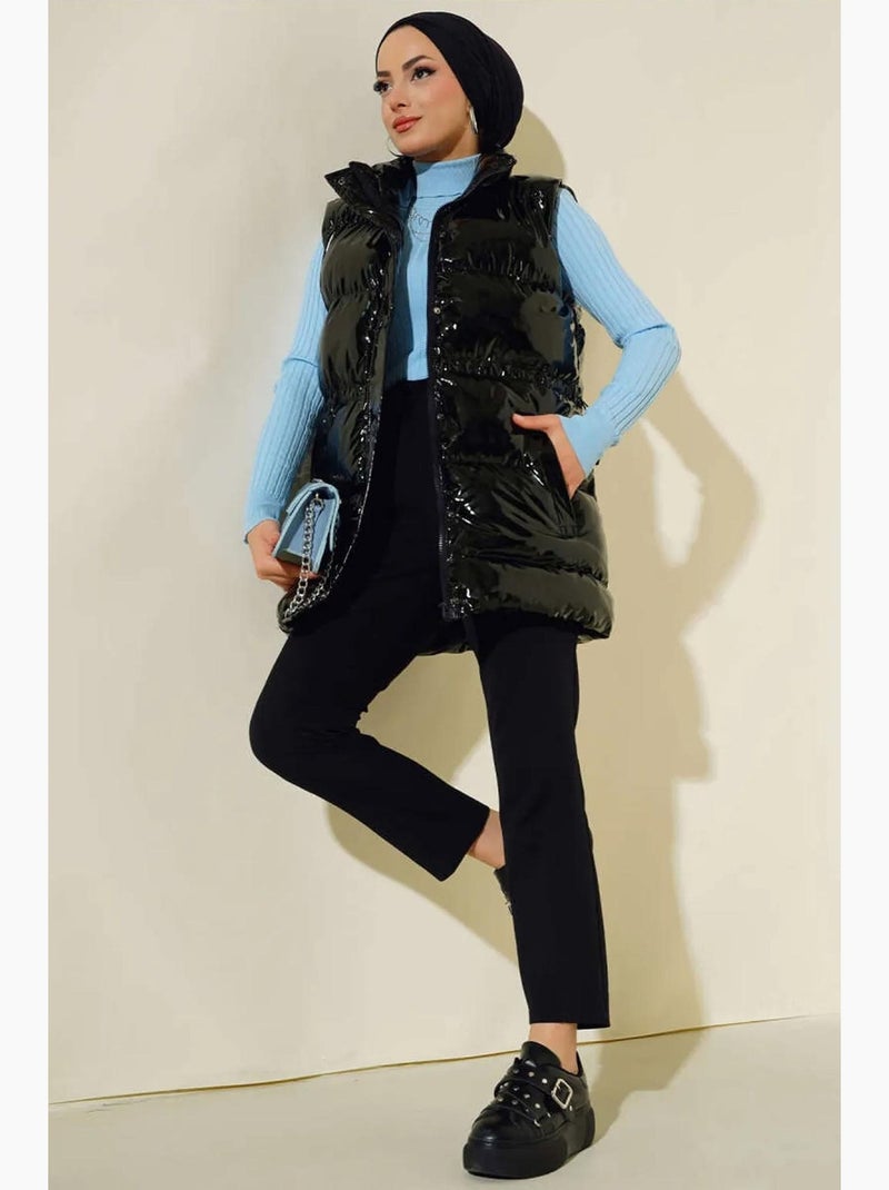 Chaleco largo con capucha bdart Negro - Kiabi