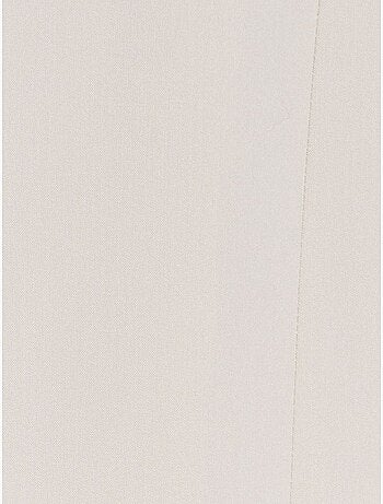 Chaleco largo de crepé tejido con detalle cut-out dilvin