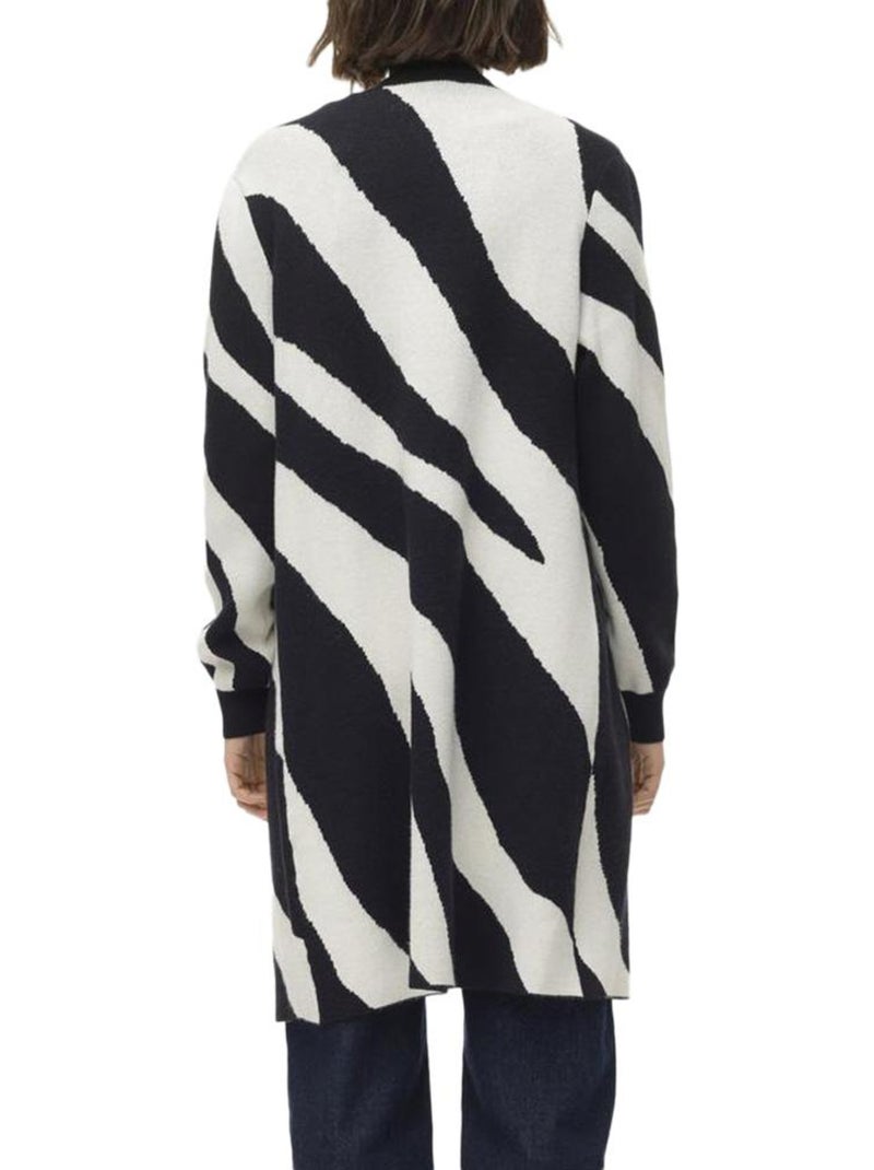 Chaleco Largo Estampado Vero Moda para Mujer Negro Blanco - Kiabi