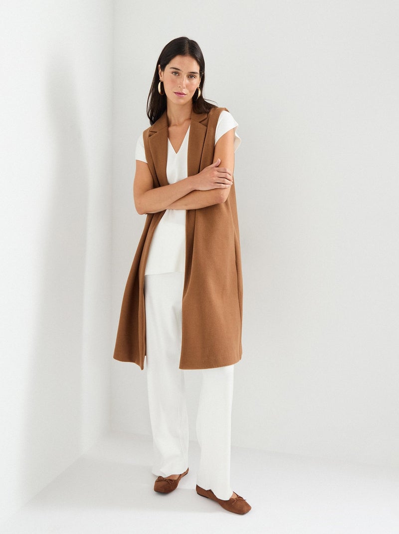 Chaleco largo, MO Fashion Beige - Kiabi